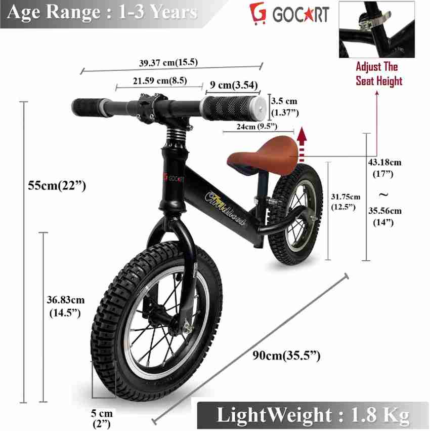 GOCART Lightweight Kids Training Balance Cycle Without Pedal