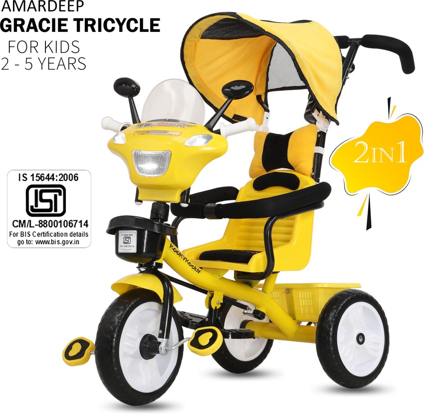 AMARDEEP Plug N Play Kids Baby Musical Trike Parental Control Canopy For 2 4 Yrs Gracie Tricycle Price in India Buy AMARDEEP Plug N Play Kids Baby Musical Trike Parental Control Canopy For 2 4 Yrs Gra...