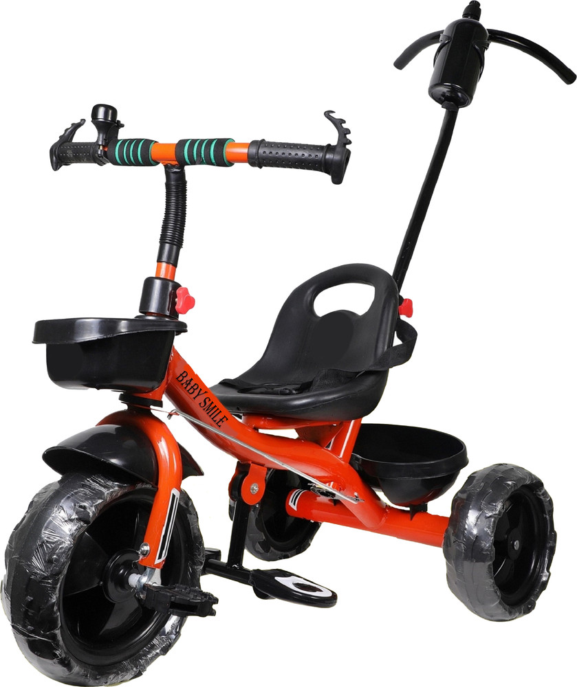 Baby Smile Tricycles and Cycles for Kids Cycle for Baby with Parental Control for kids. BS HDL 01 ORANGE Tricycle Price in India Buy Baby Smile Tricycles and Cycles for Kids Cycle for Baby