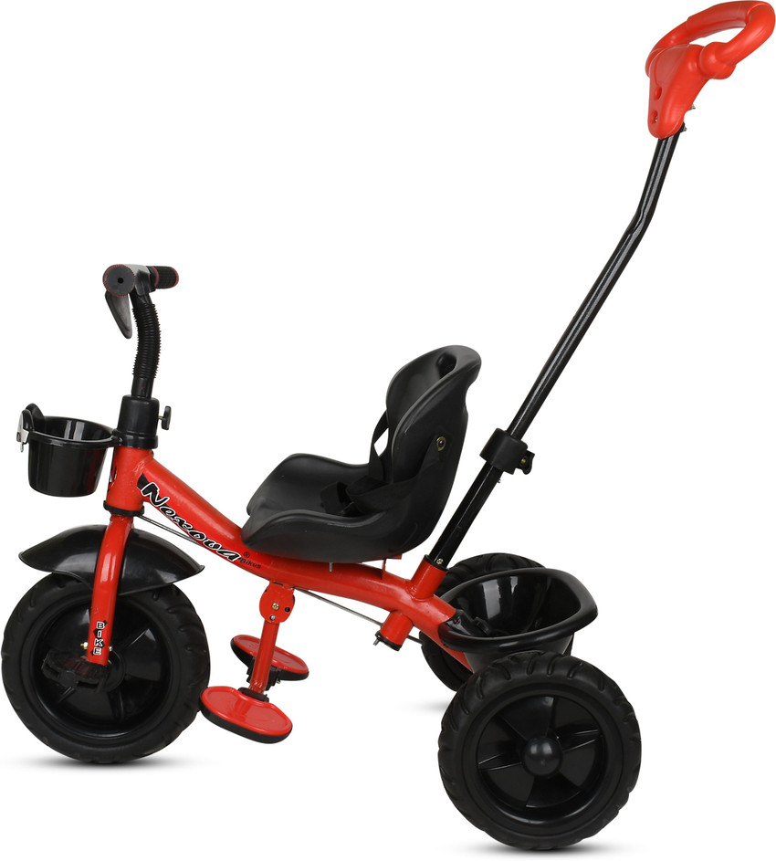 TOYSHOPPEE Kids Tricycle with Parent Handle Front Back Basket