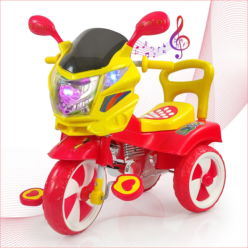 NHR Stylish Kids Tricycle tricycles Kids Cycle Ride on for boy and Girl for 2 to 5 Years with Under seat Storage Space Lights and Music. Victor DX Red Tricycle Price