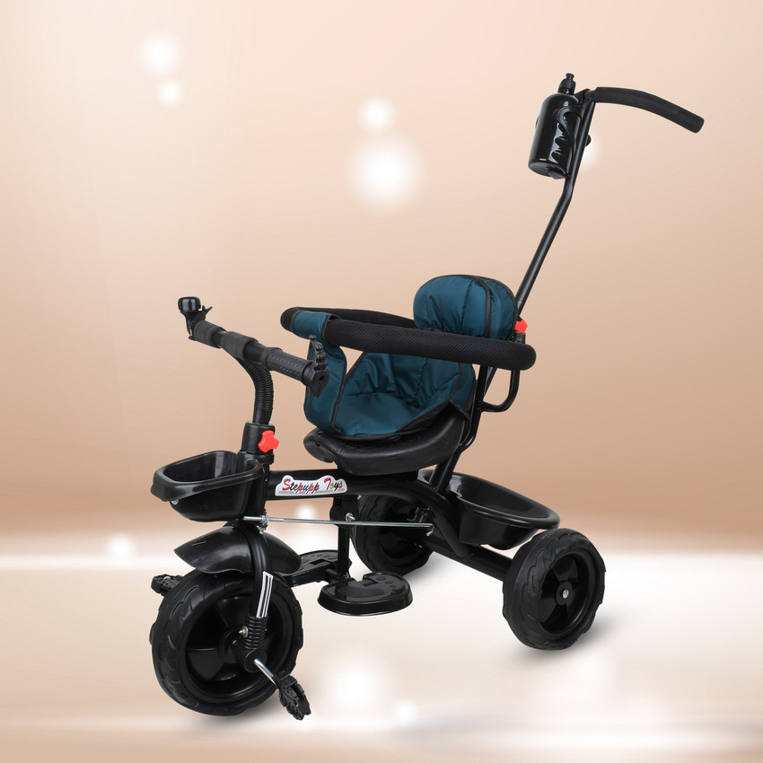 TOYSHOPPEE Tricycle for kids with Safety Harness Seat Cover Kids 552 with Seat Cover Tricycle for Kids Tricycle