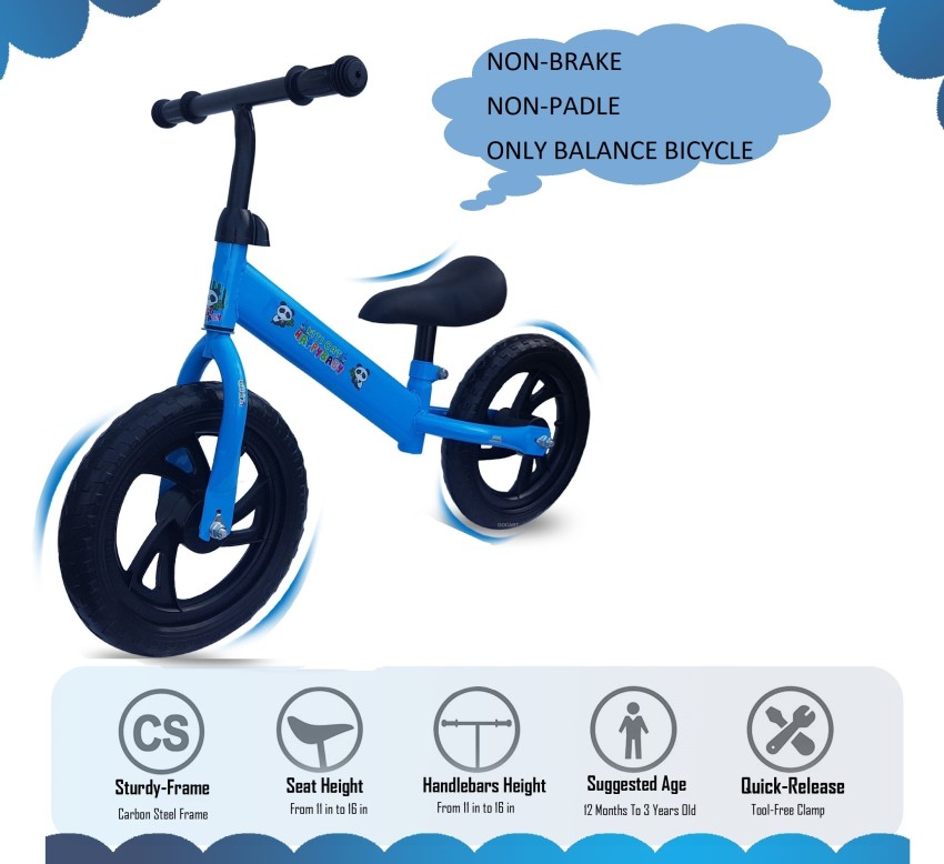 Seat height outlet for balance bike