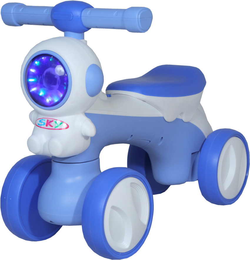 LUXART Mini Ride On Manual Push Bike Sturdy Balance Bike for 1 Year Old Baby Baby Balance Bike Toddler Walker Bike Toy with Music Light 4 Wheels Tricycle Price in India