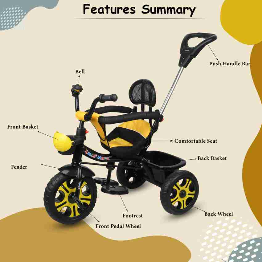 TOYSHOPPEE TriCycle for Kids with Parental Push Handle for Kids