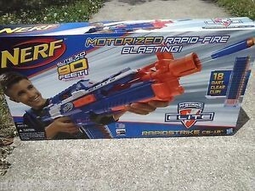 2012 Nerf RAPID STRIKE CS-18 Elite Soft 18 Dart Clip Automatic Battery Gun  Toy