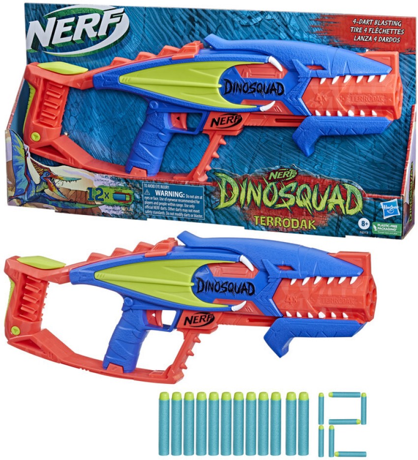 NERF Dinosquad Rex Rampage Motorised T-Rex Blaster Ages 8+ Toy Gun Fire  Dinosaur
