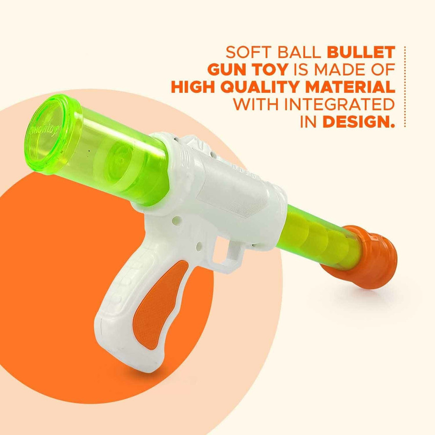 Poktum Air Pressure Kids 5 Foam Ball Toy Gun For Entertainment