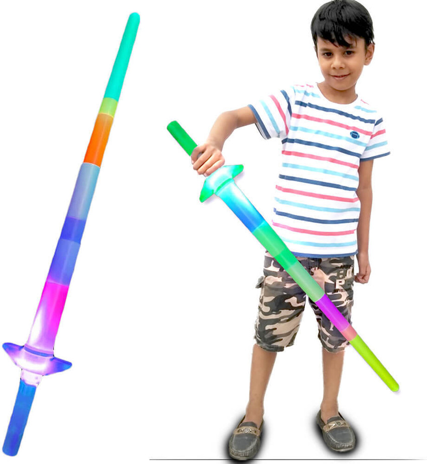 Uneeke Shape Glowing light sword Flashing Saber Toy star wars Maces Swords kids talwar Maces Swords