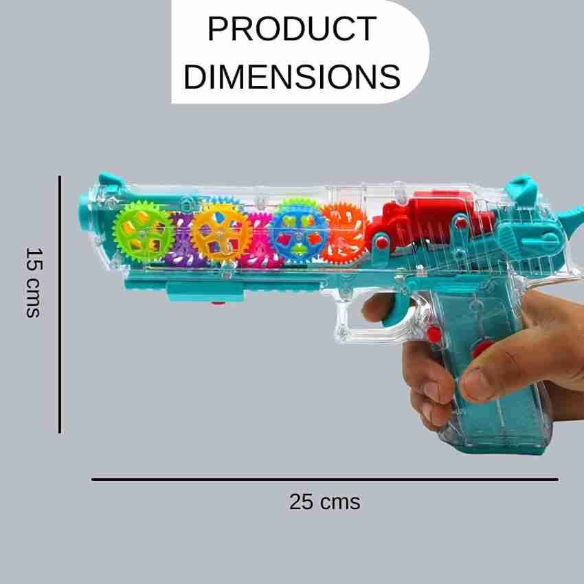 Galactic Transparent Glow Gun with Musical Blaster with Moving Gears  Concept Gun Toys with Colourful Flashing 3D Lights Kids(Multicolor) Water  Gun - Transparent Glow Gun with Musical Blaster with Moving Gears Concept