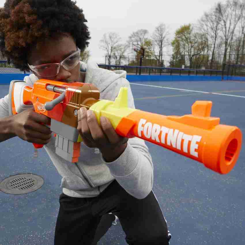 Nerf Fortnite BASR-R Blaster - 6 Official Nerf Darts 