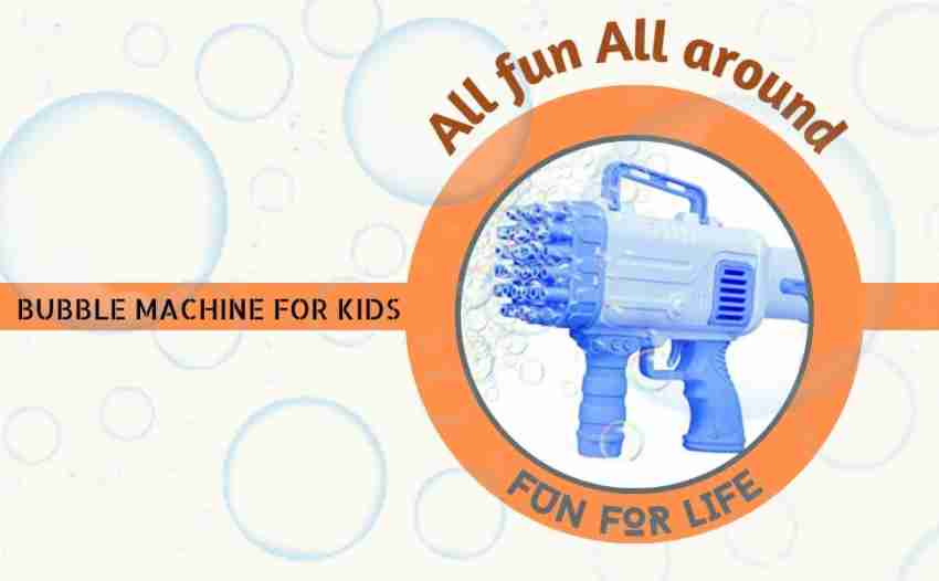 Bubble Gun, Bubble Machine for Kids, 69 Holes Rocket Bubble with 20 Packs  of Bubble Solution, Bubble Launcher Children's Toys