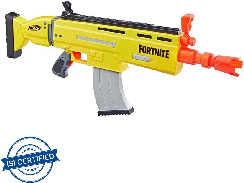 FORTNITE Nerf Gun Yellow Sniper Rifle With Scope And Magazine