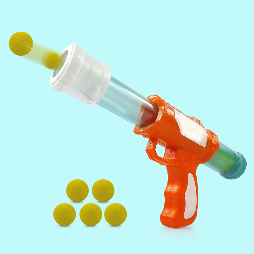 Nerf gun shoots top balls