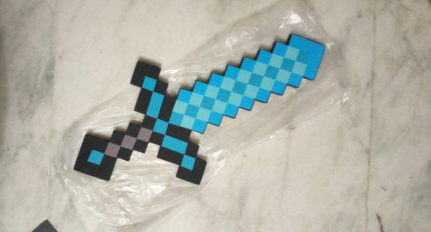 Delite New Minecraft Diamond Pixels Soft Big Sword kids Toy