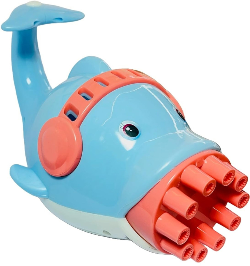 ADM 10 Holes Fish Bubble Gun Maker Fun Indoor Outdoor Toy for Girls and Boys Water Gun 10 Holes Fish Bubble Gun Maker Fun Indoor Outdoor Toy for Girls