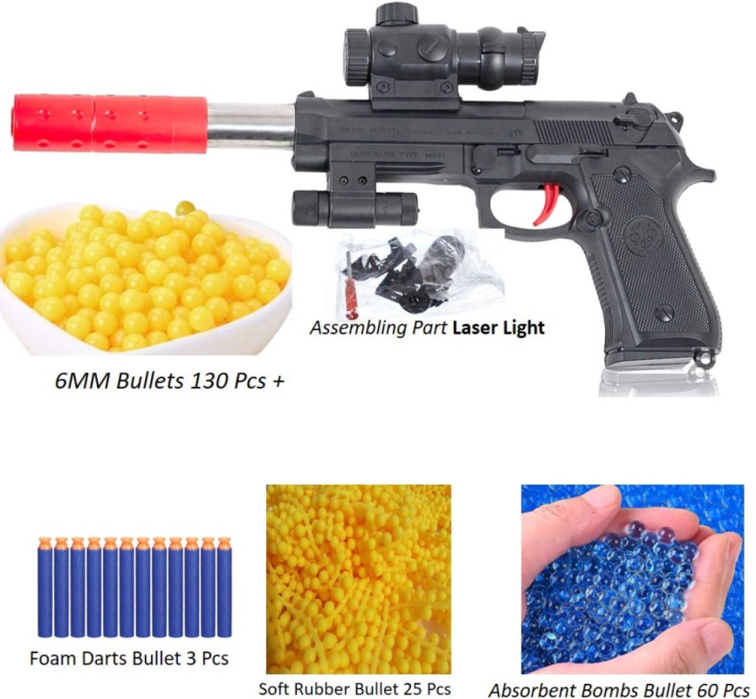 Blaster Guns with Laser Light & Music, Foam Bullets with 14 Foam