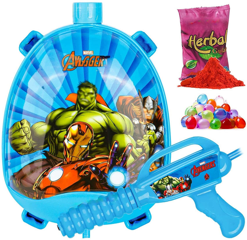 SABIRAT Water Gun With Holding Tank 100 Pcs Balloon 1Pcs Gulal