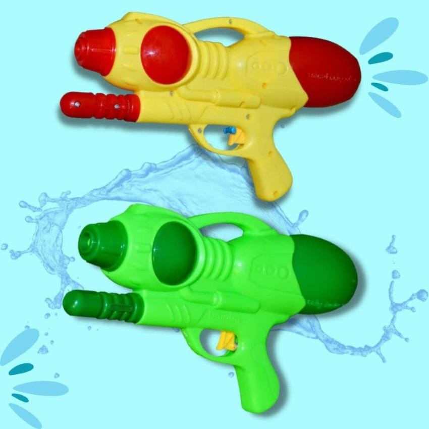 Artonezt 1 Plastic Holi Pichkari Cartoon Toys Pressure Water Gun Squirt  Pistol Water Play Toy Non Toxic for Kids + Holi Water Balloons +Holi Colors