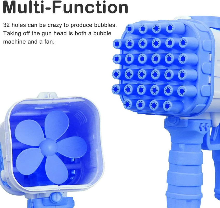 32-hole Electric Bubble Gun Toy For Kids, Full Automatic Multifunction  Bubble Blower