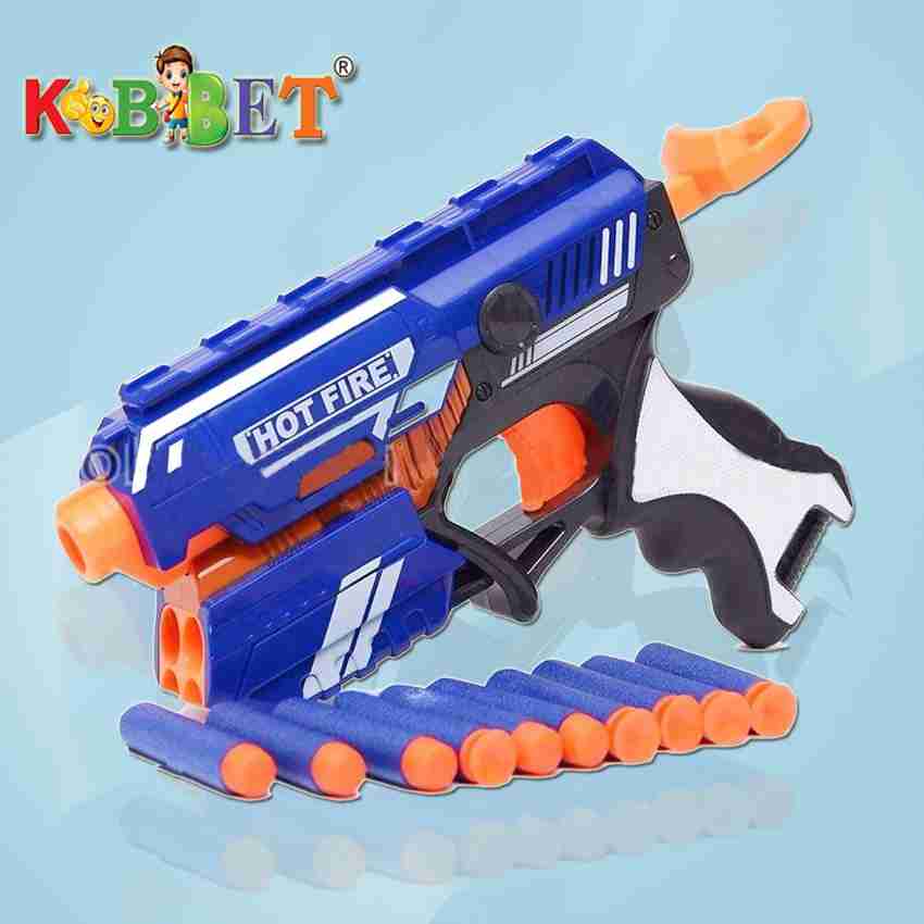 KOBBET Hot Fire Blaze Storm Foam Blaster Long Range Shooting Gun Toy 10 Soft Bullets Guns Darts Hot Fire Blaze Storm Foam Blaster Long Range Shooting Gun Toy