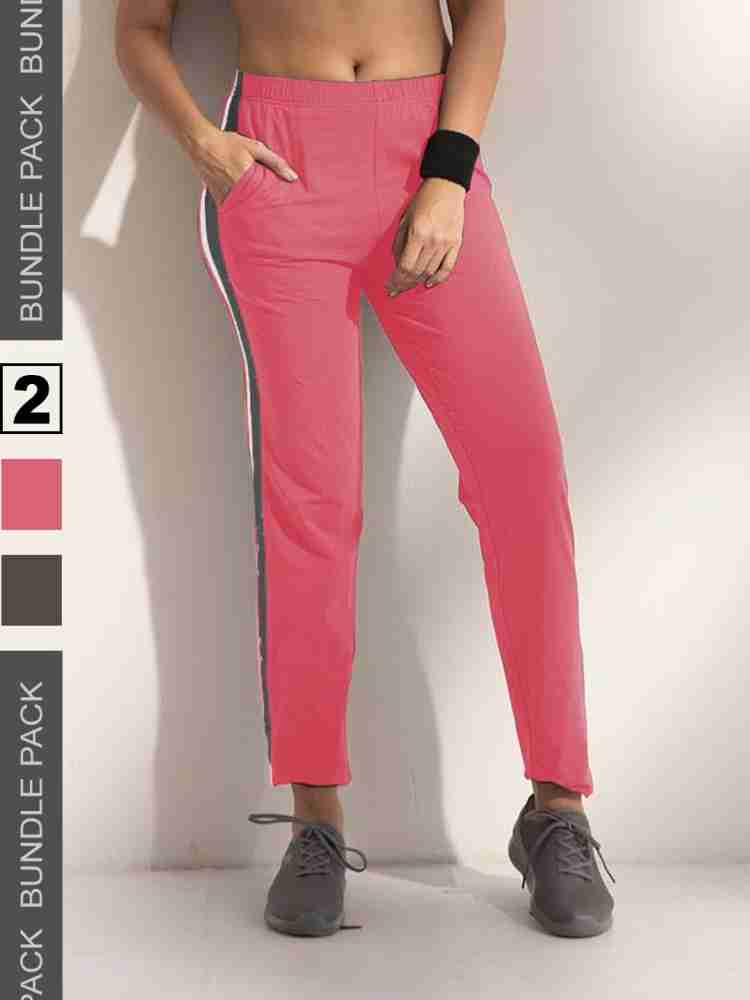 Lyra Solid Women Grey, Pink Track Pants - Buy Lyra Solid Women Grey, Pink  Track Pants Online at Best Prices in India