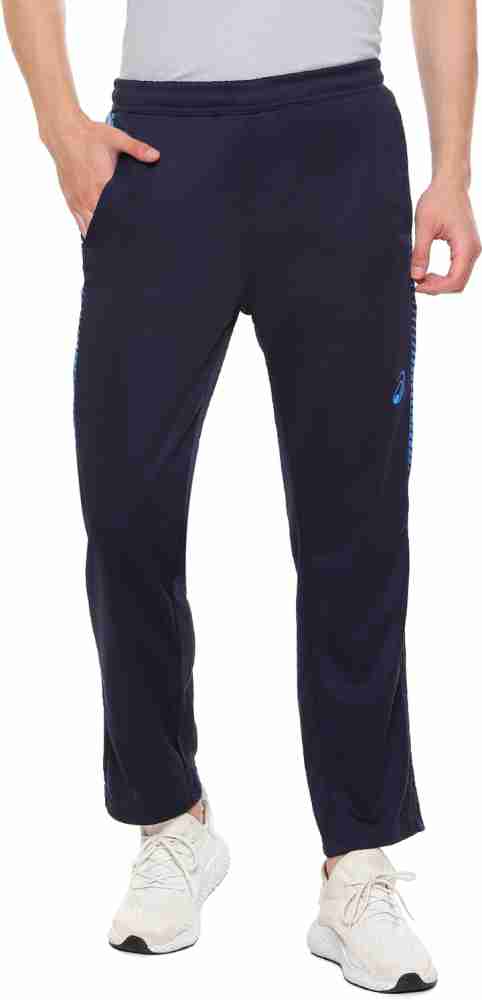 Asics Solid Men Blue Track Pants Buy Asics Solid Men Blue Track