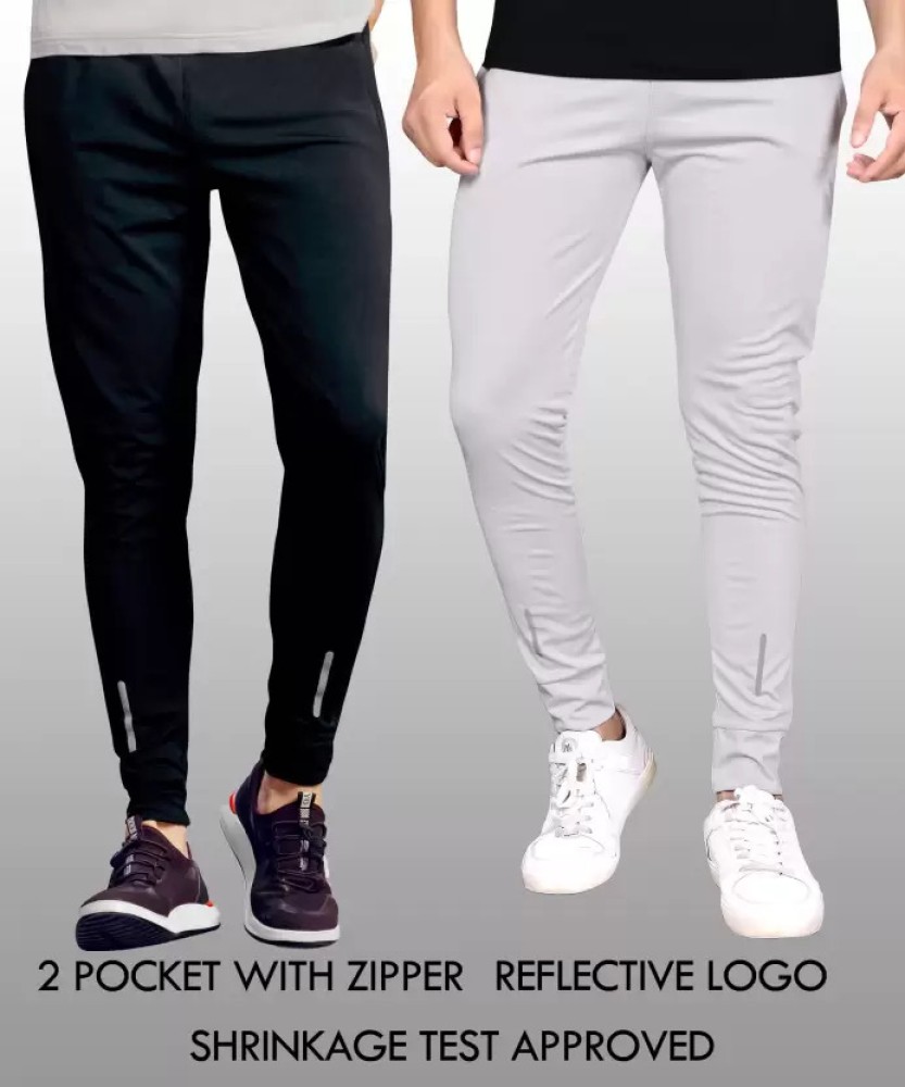 GLADLY Solid Men Black, Silver Track Pants - Buy GLADLY Solid Men Black,  Silver Track Pants Online at Best Prices in India