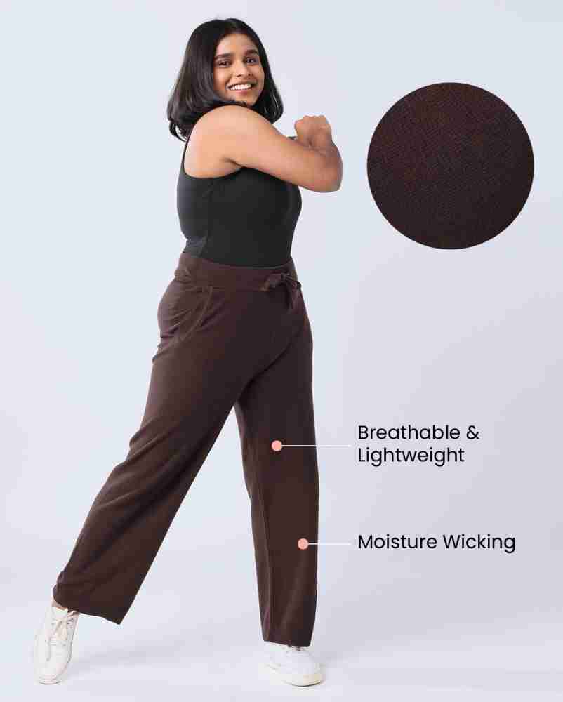 BlissClub Solid Women Brown Track Pants - Buy BlissClub Solid Women Brown Track  Pants Online at Best Prices in India