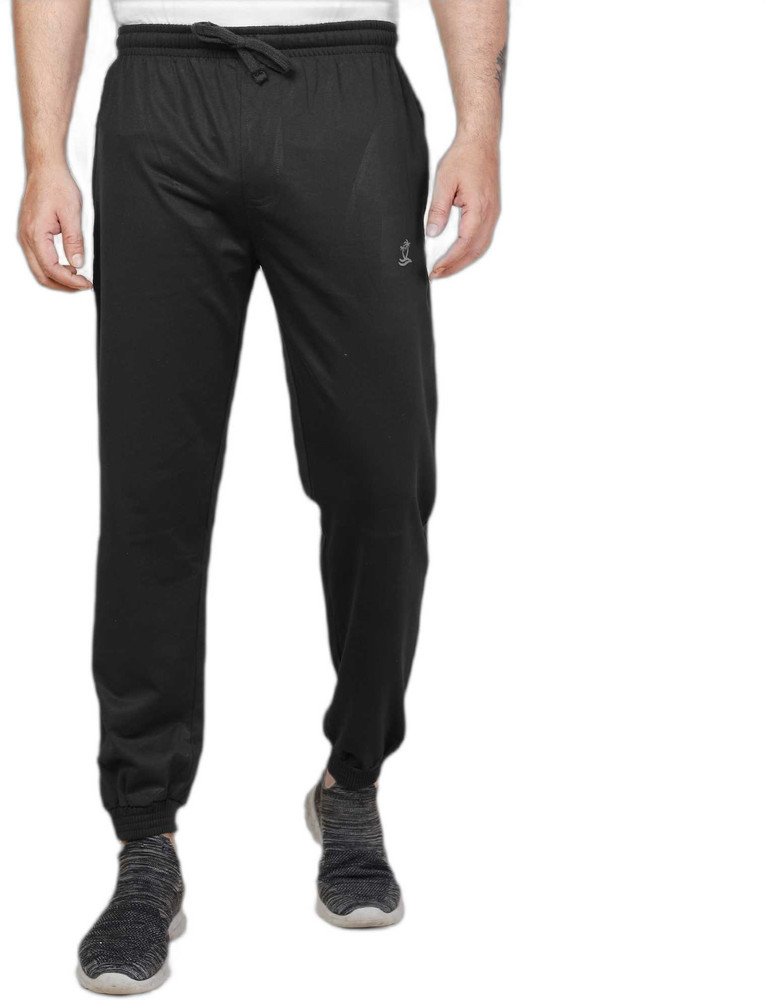Solid men black track pants store