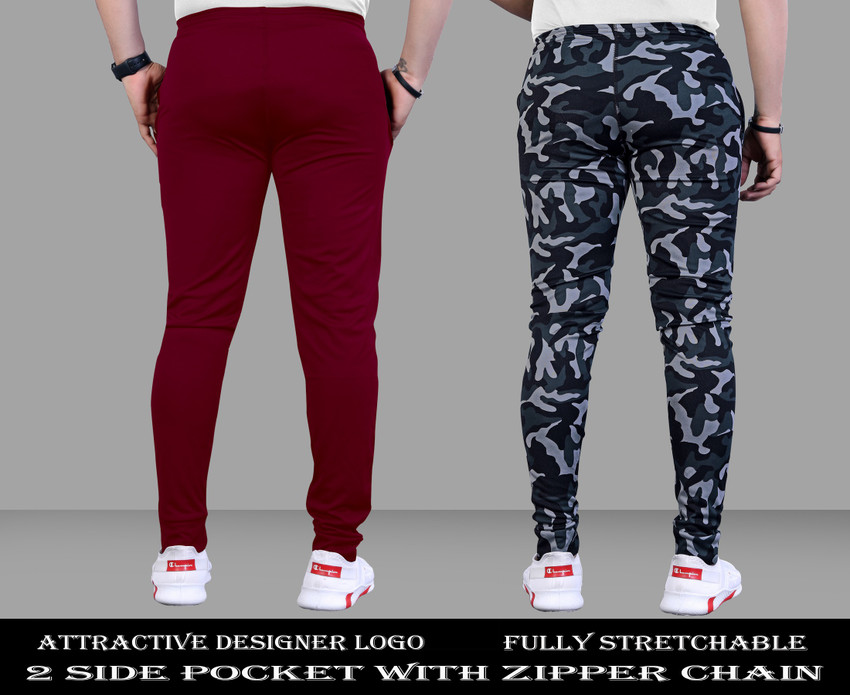 Younger Solid Printed Men Multicolor Track Pants Buy Younger