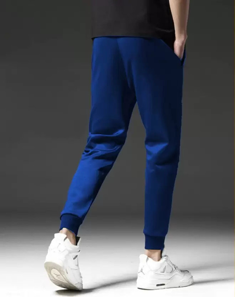 Black and royal blue track pants online