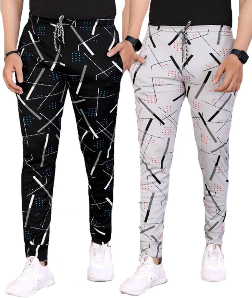 Men's Regular Fit Printed Trackpants (Pack of 2