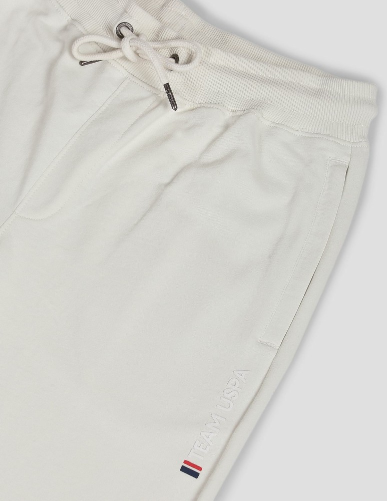 U.S. POLO ASSN. Solid Men White Track Pants - Buy U.S. POLO ASSN