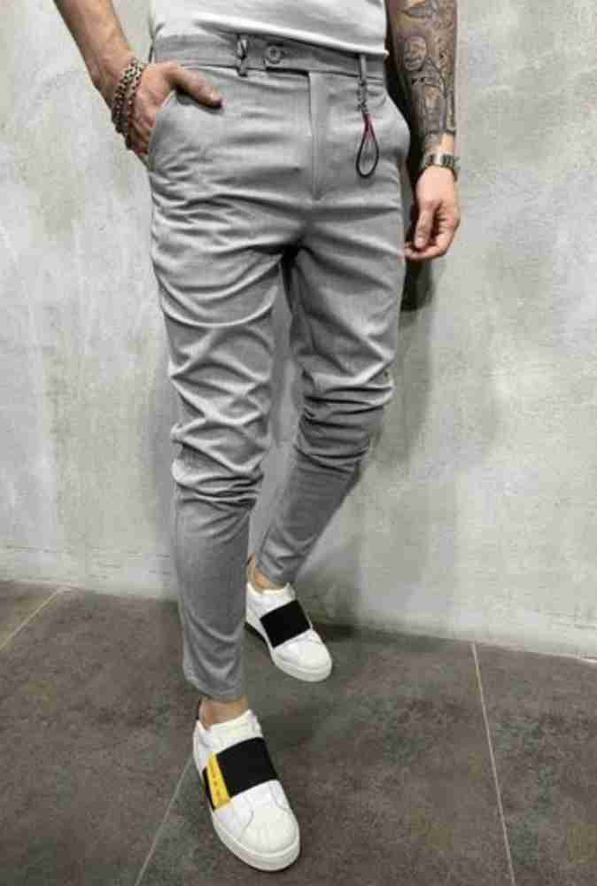 Style Fashion Trending Solid Men Grey Track Pants Buy Style