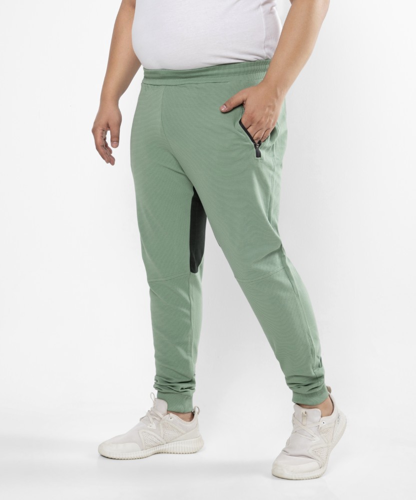 Instafab Plus Solid Men Green Track Pants Buy Instafab Plus