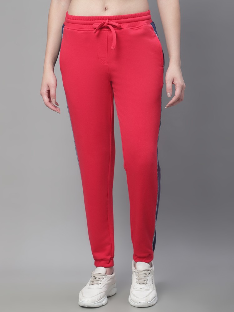 Buy Girls Red Solid Basic Joggers Online at Sassafras