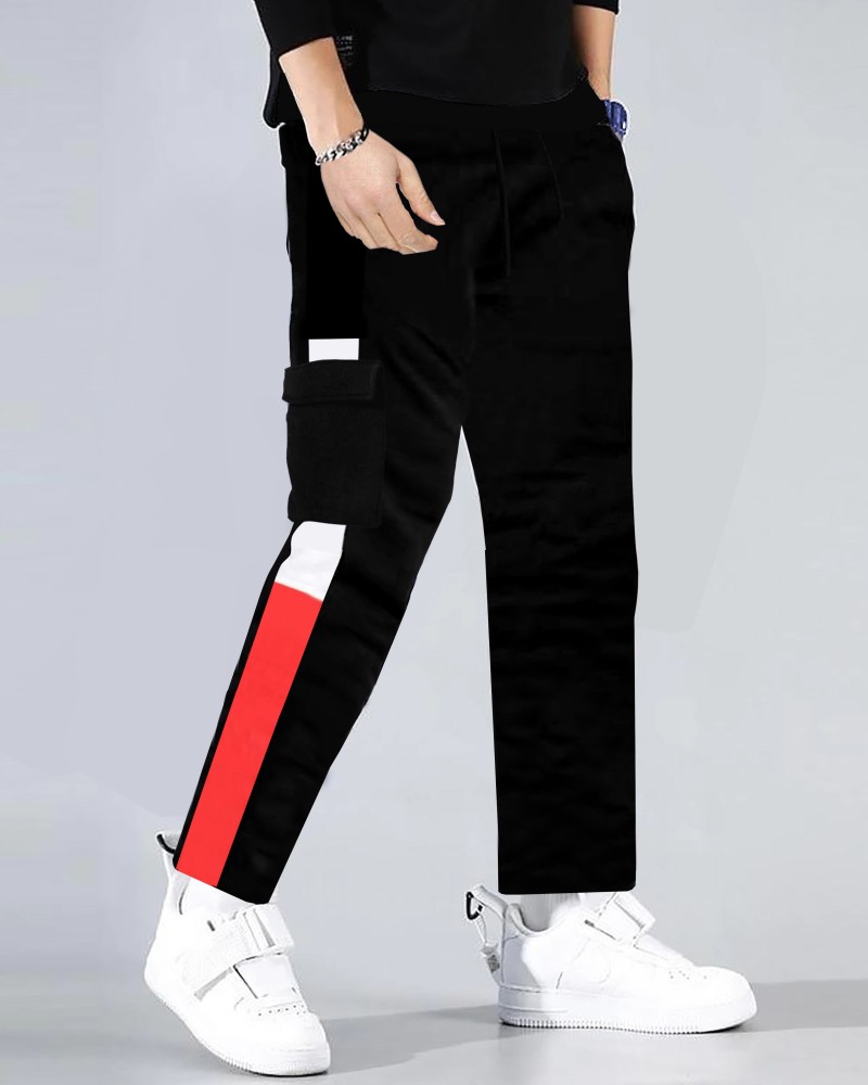 Trendy Red Shirt and Black Pants For Men