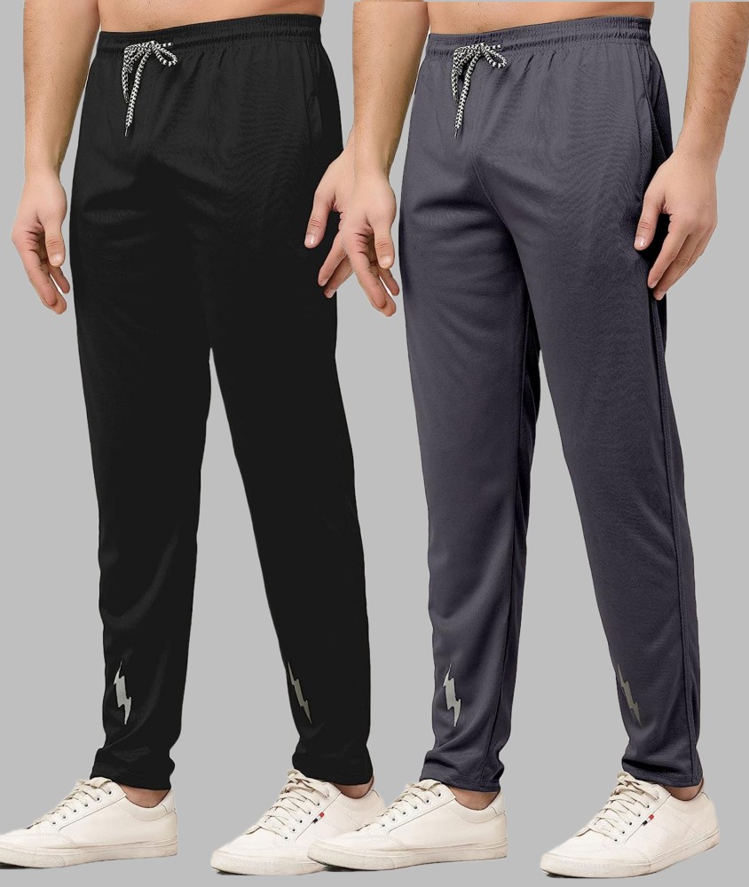 BOLDER Solid Men Black, Grey Track Pants - Buy BOLDER Solid Men Black, Grey Track  Pants Online at Best Prices in India