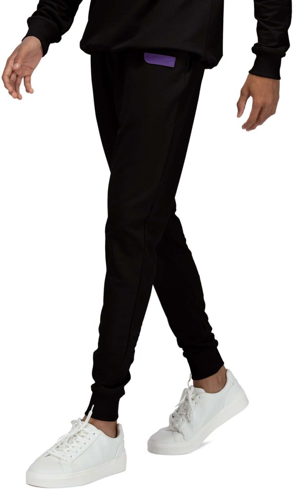 Buy MADSTO Men Black Solid Cotton Blend Track Pants SIZE-XXL