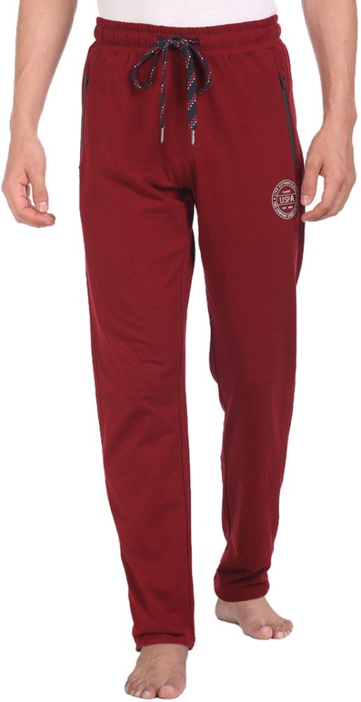 U.S. POLO ASSN. Solid Men Red Track Pants - Buy U.S. POLO ASSN. Solid Men  Red Track Pants Online at Best Prices in India