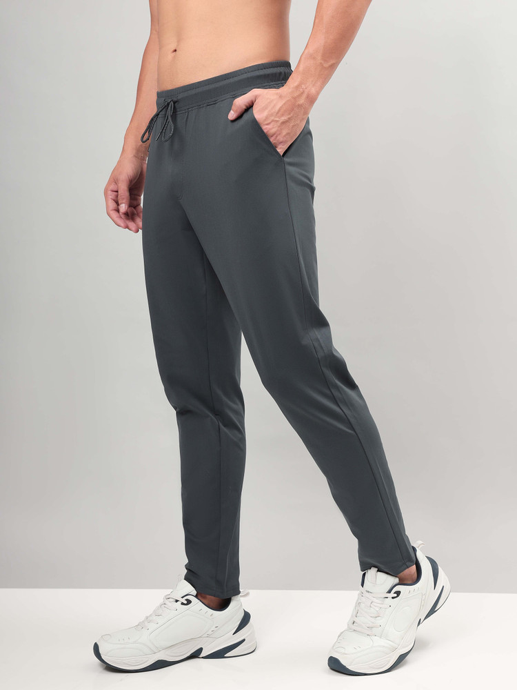 TECHNOSPORT Solid Men Black Track Pants Buy TECHNOSPORT Solid