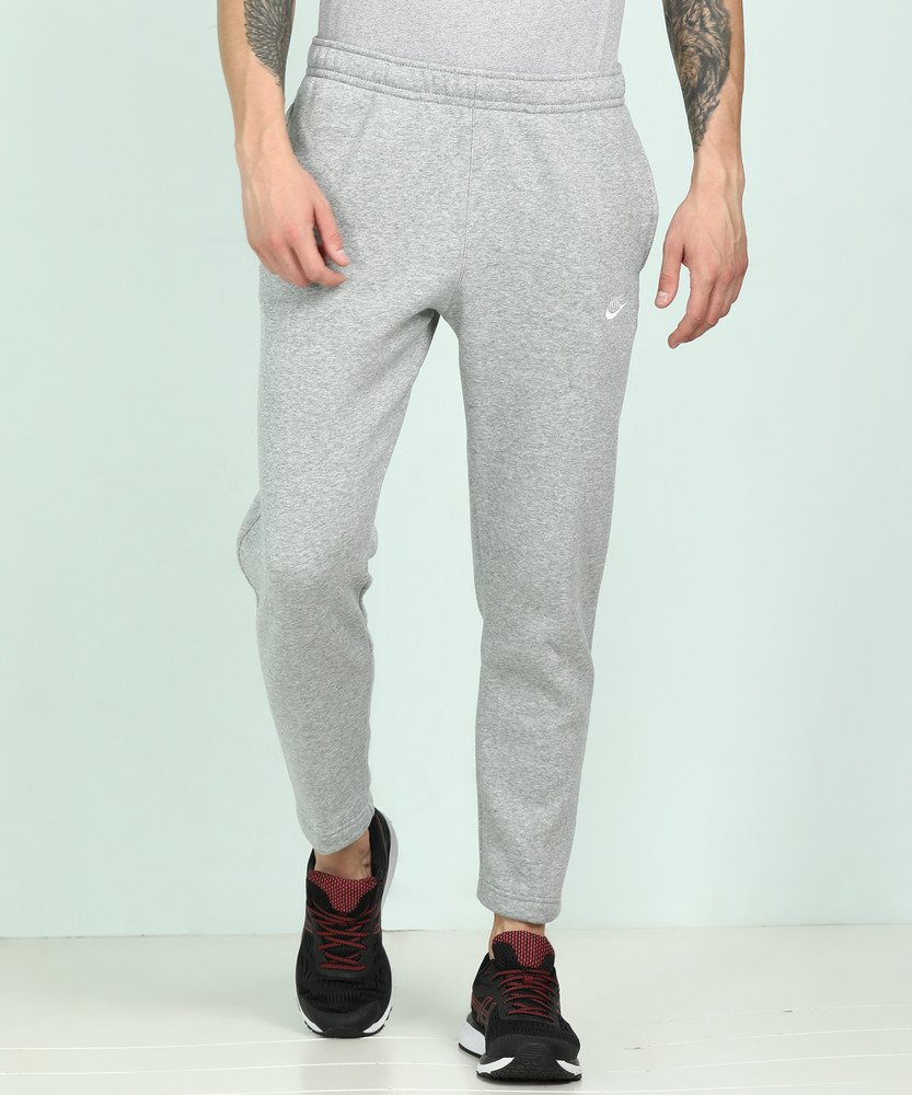 Nike solid men's grey track pants outlet