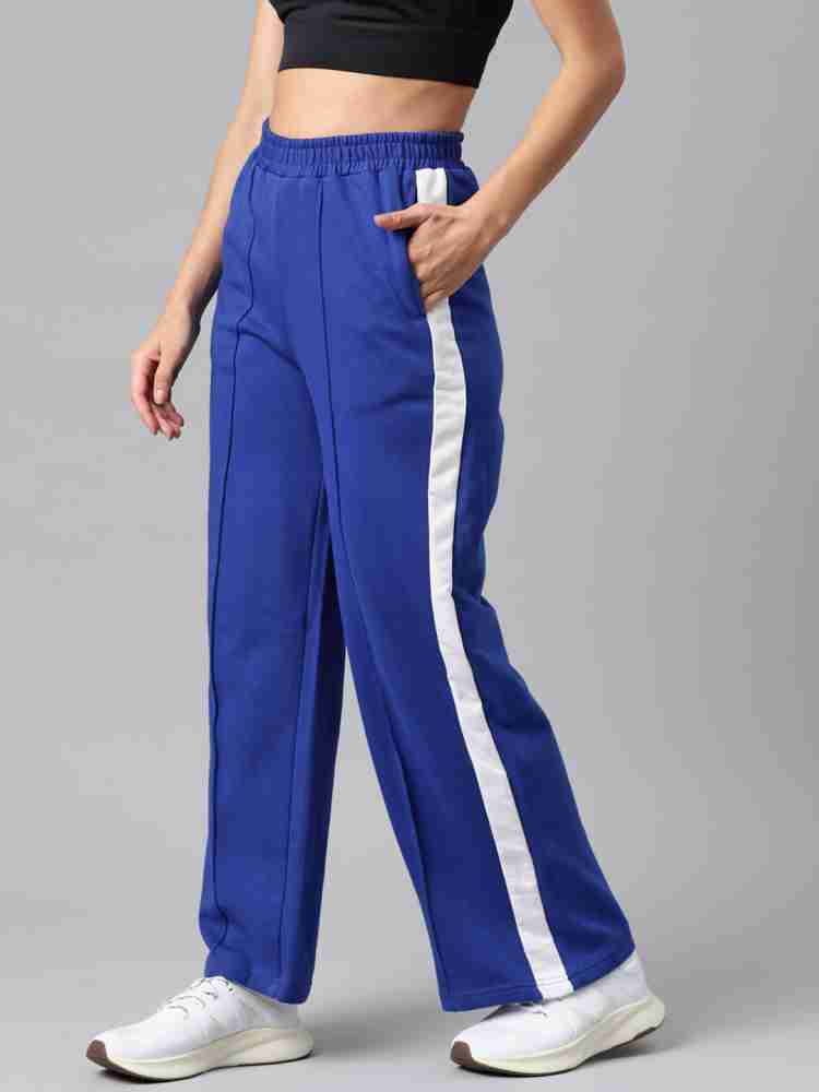 LAABHA Solid Women Blue Track Pants - Buy LAABHA Solid Women Blue