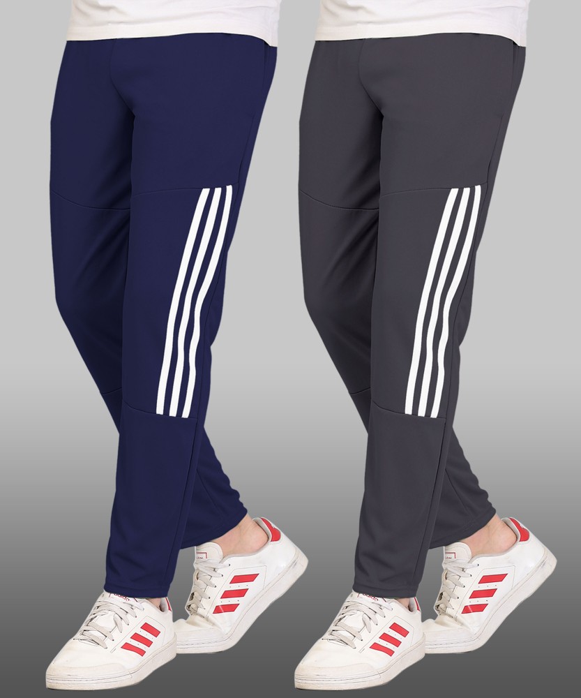Chrome  Coral Mens Colorblocked Jogger Pants Multicolor Track Pants Pack  of 2