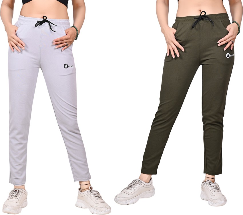 ANTRUE Solid Women Grey Olive Track Pants Buy ANTRUE Solid Women Grey Olive Track Pants Online at Best Prices in India Flipkart