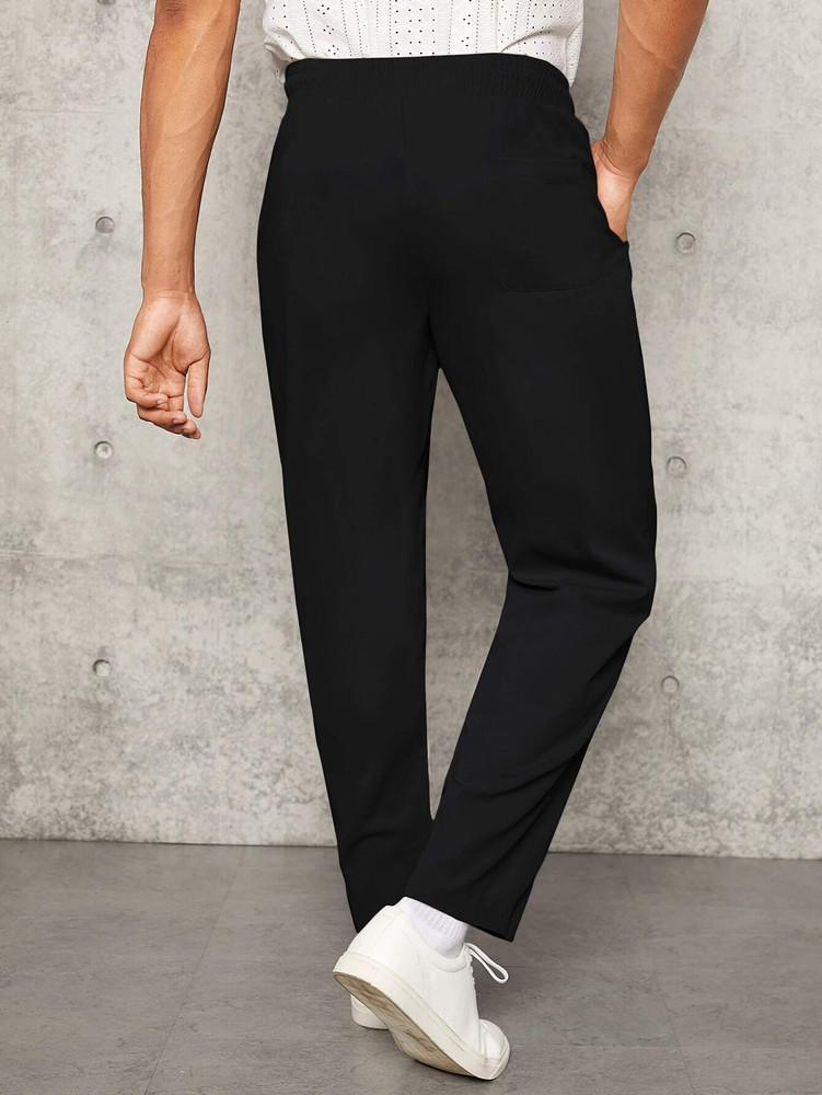 DL Fashion Solid Men Black Track Pants Buy DL Fashion Solid Men