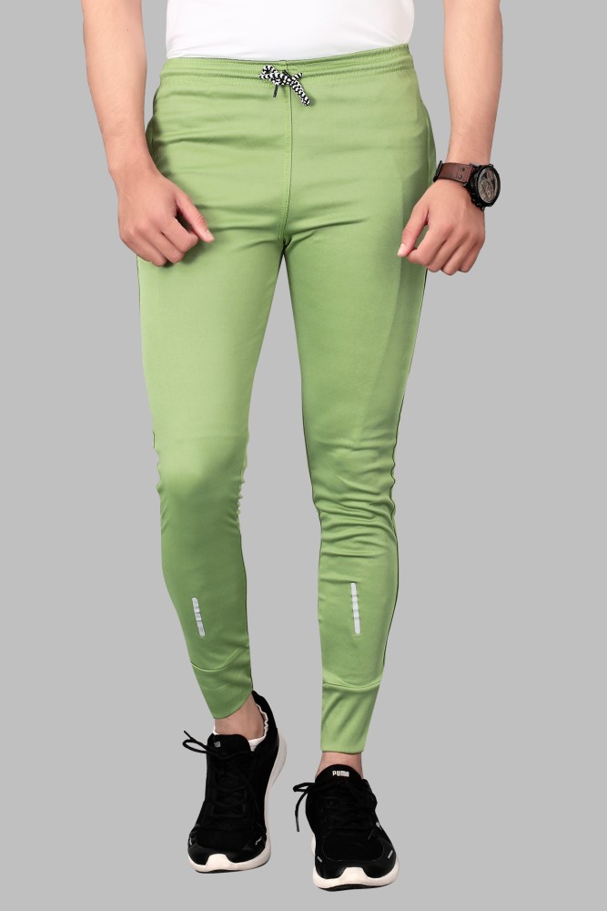 DELIZIA Solid Men Light Green Track Pants Buy DELIZIA Solid Men