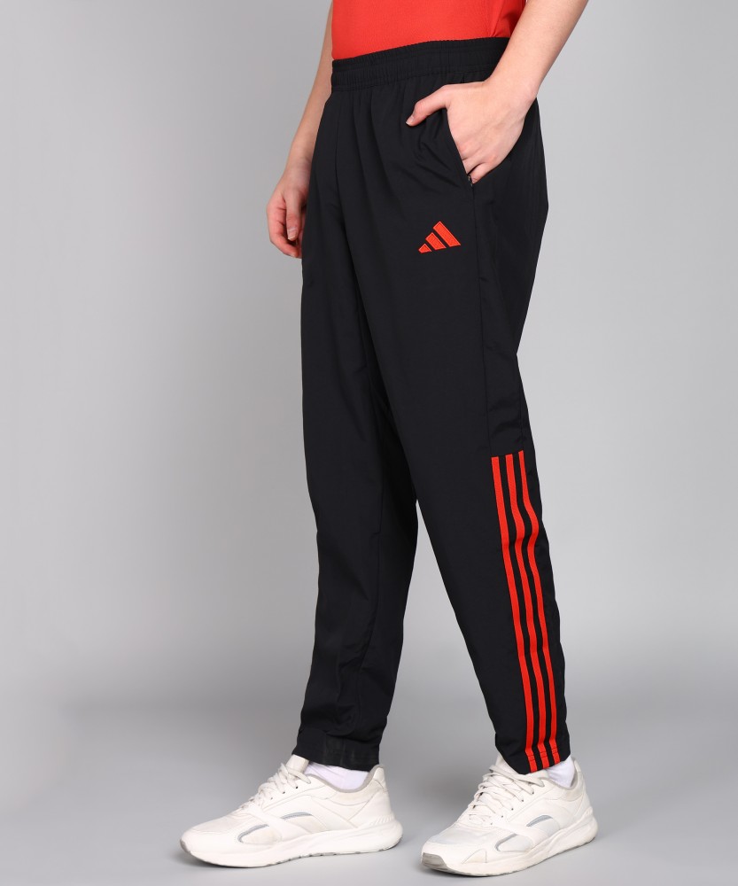 Black and red sales adidas track pants