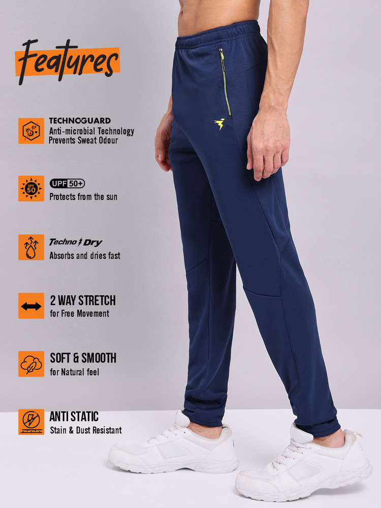 TECHNOSPORT Solid Men Blue Track Pants Buy TECHNOSPORT Solid Men